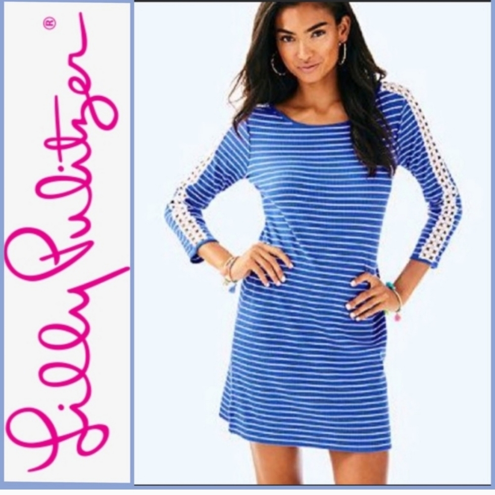 Lilly Pulitzer Marlowe Long Sleeve Dress with Crochet Detailing